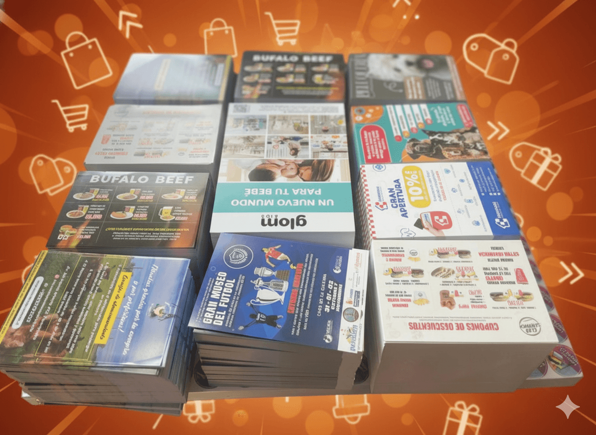 Ejemplo de flyers publicitarios impresos - Talonarios.cl